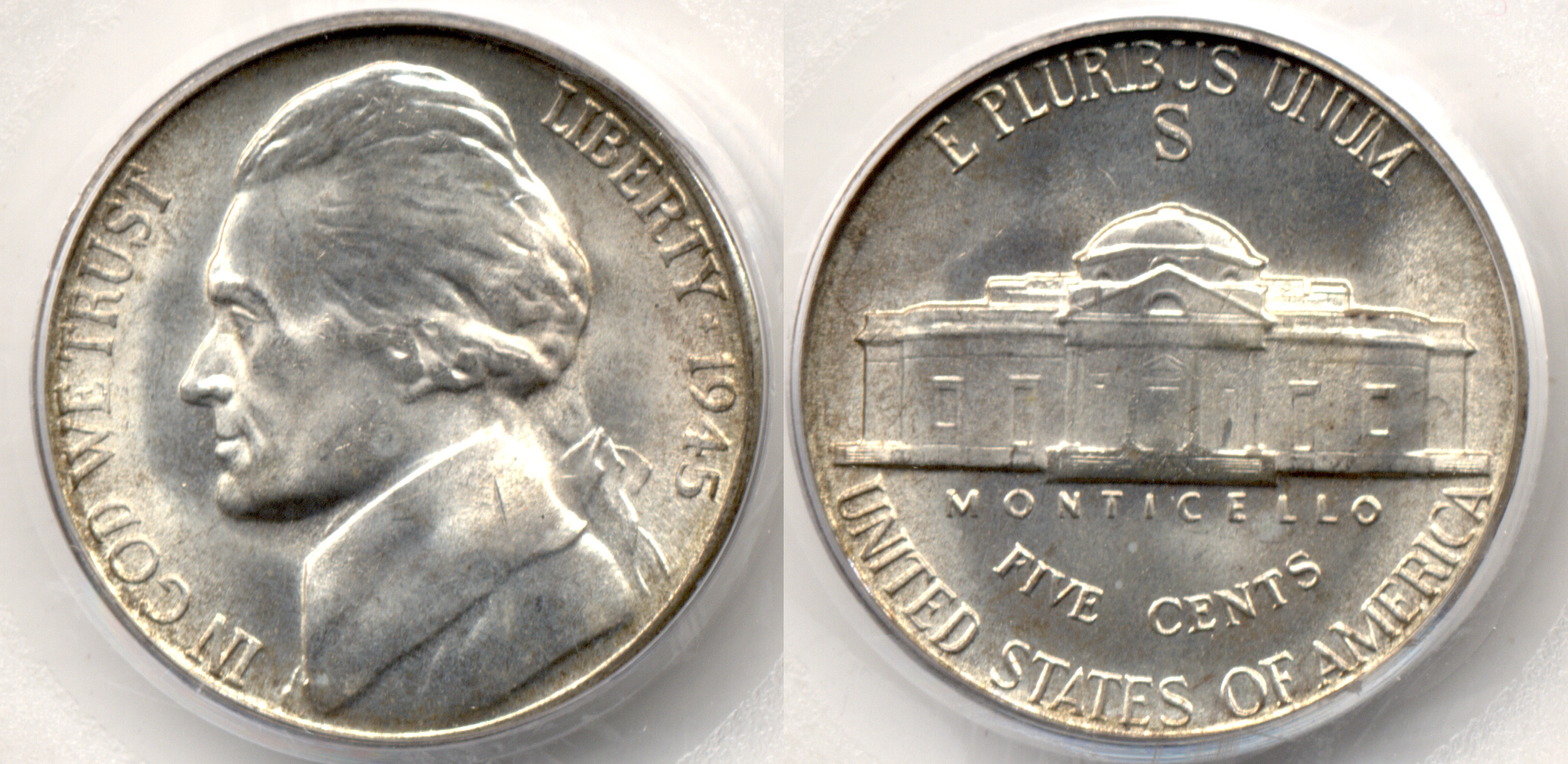 1945-S Jefferson Nickel PCGS MS-66 a