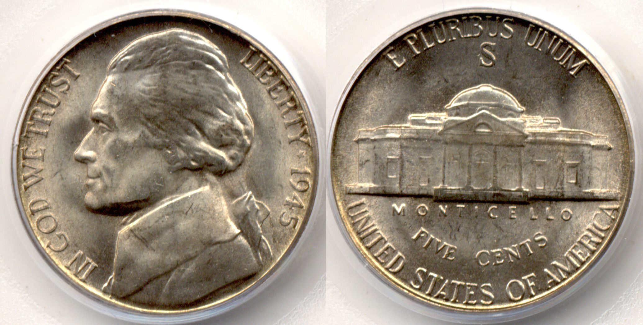 1945-S Jefferson Nickel PCGS MS-66 b