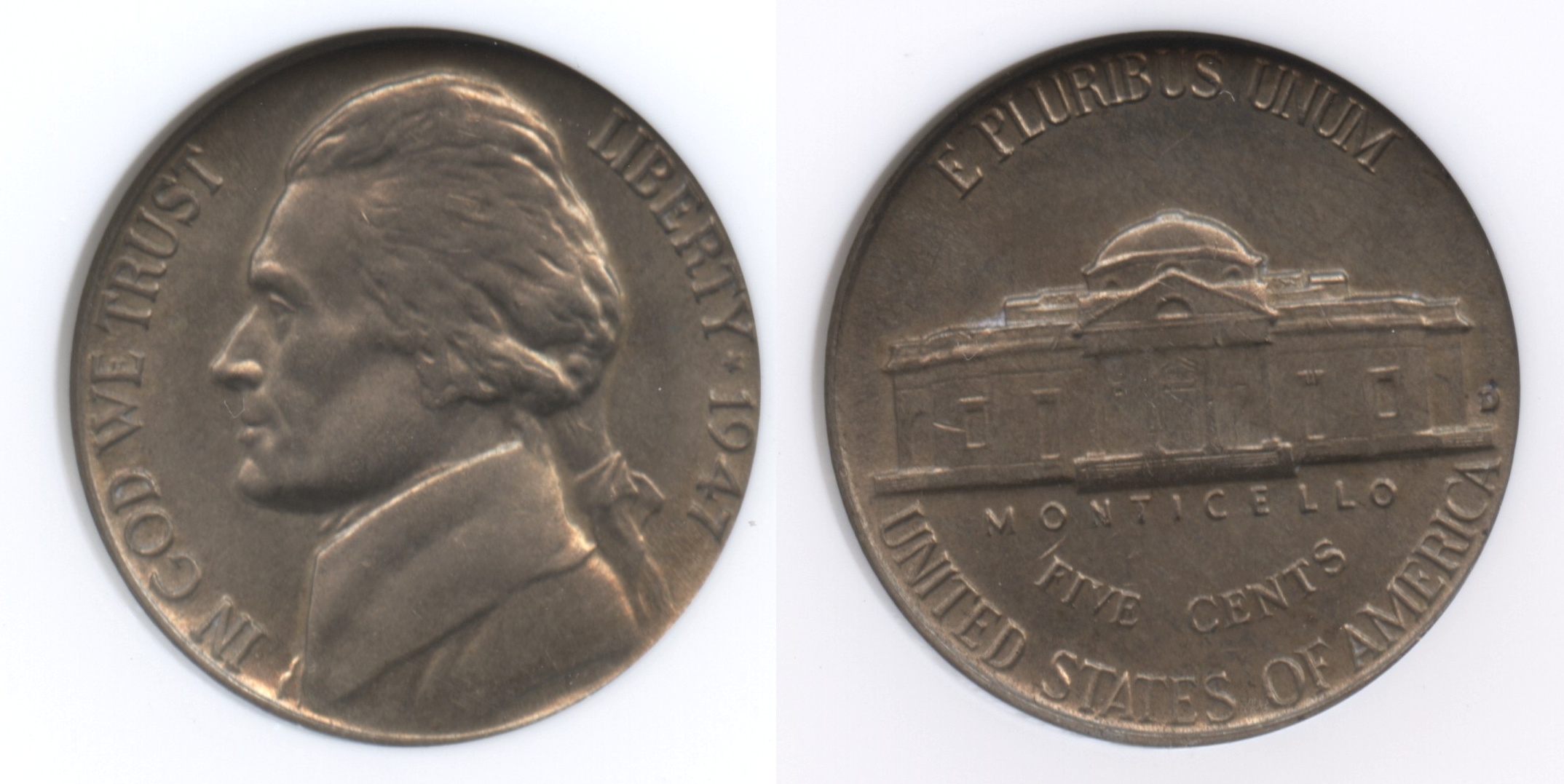 1947-D Jefferson Nickel NGC MS-66