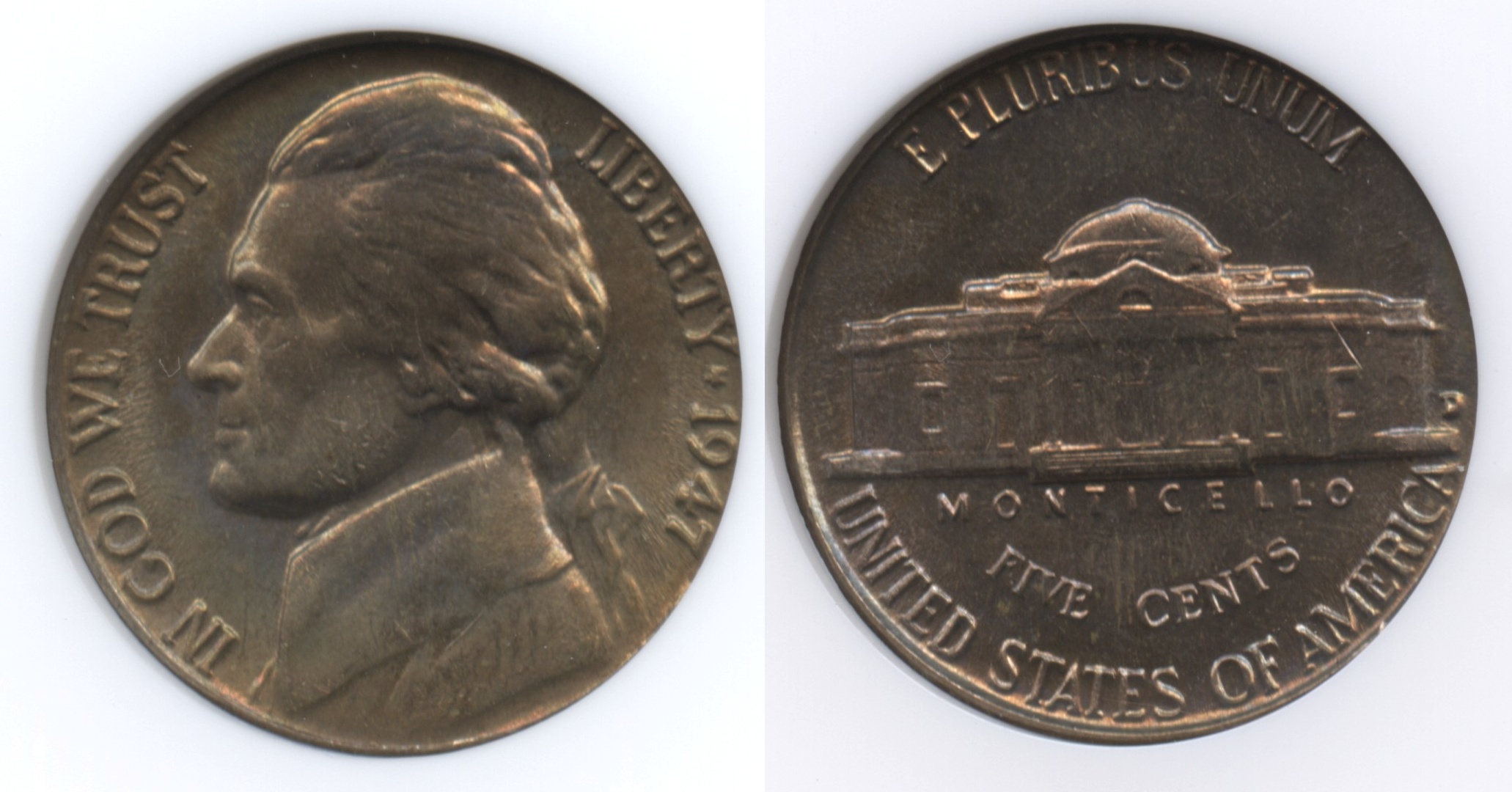 1947-D Jefferson Nickel NGC MS-66 #b