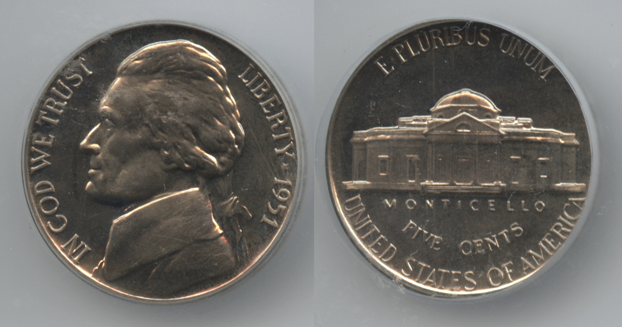 1951 Jefferson Nickel ICG Proof-67