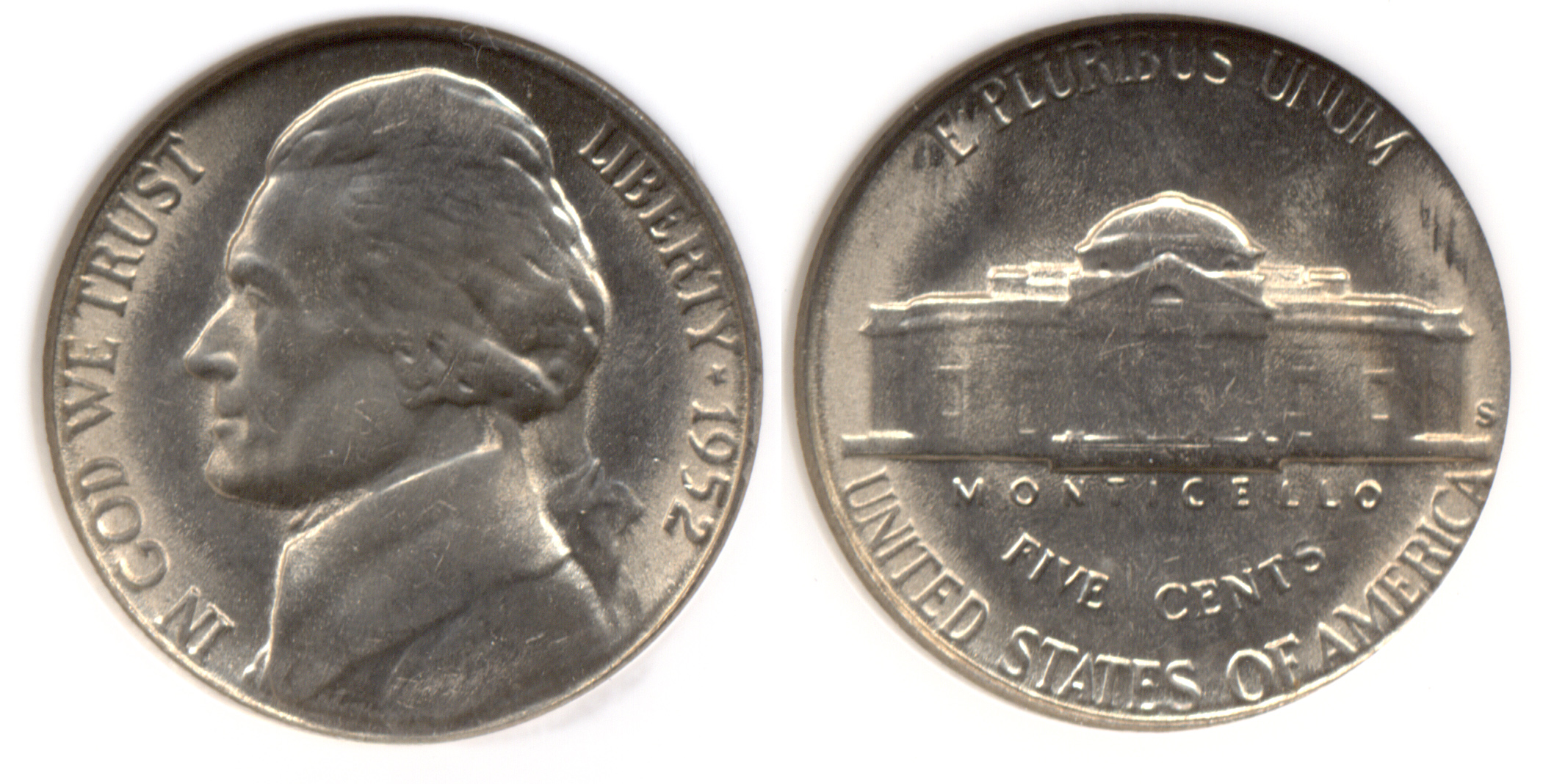 1952-S Jefferson Nickel NGC MS-66