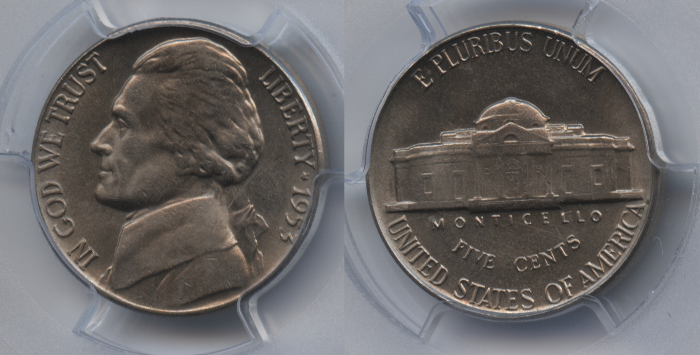 1953 Jefferson Nickel PCGS MS-65