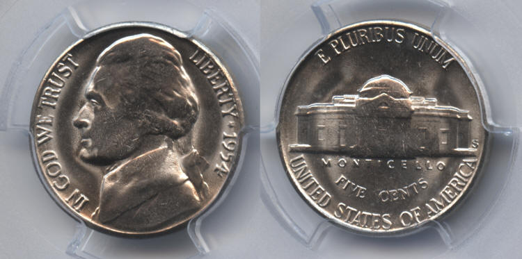 1954-S Jefferson Nickel PCGS MS-65 #b small