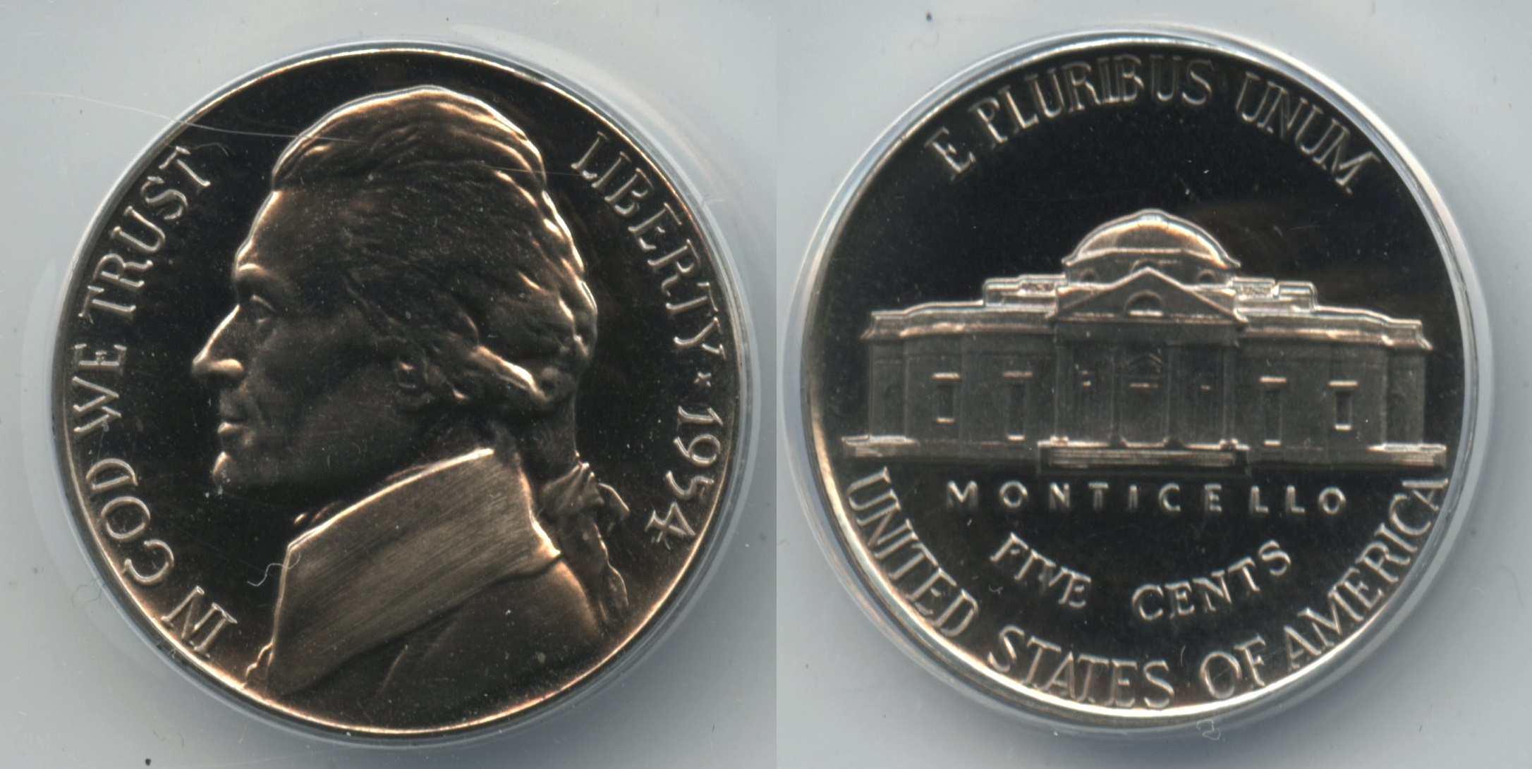 1954 Jefferson Nickel ANACS Proof-66 Cameo