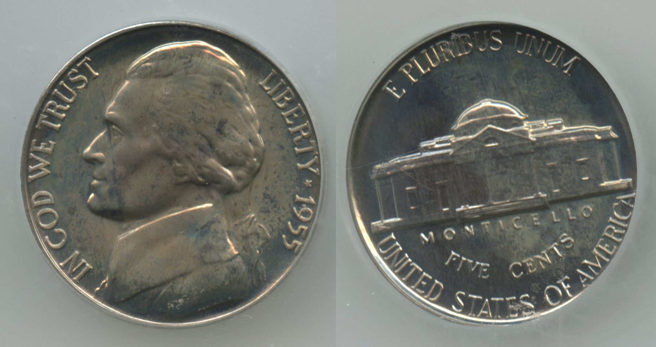 1955 Jefferson Nickel ICG Proof-65