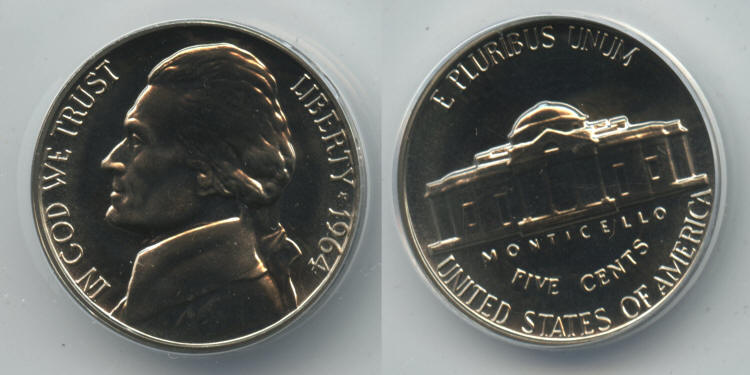1964 Jefferson Nickel ANACS Proof-68 small