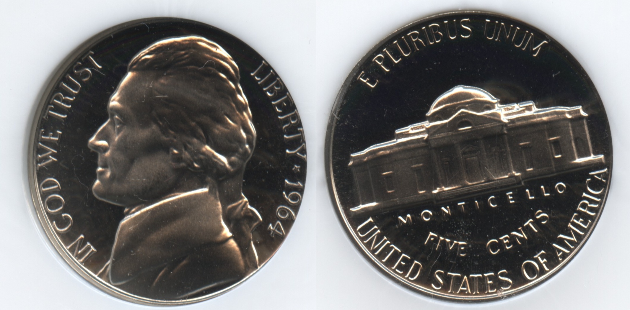 1964 Jefferson Nickel PCI Proof-69 Deep Cameo