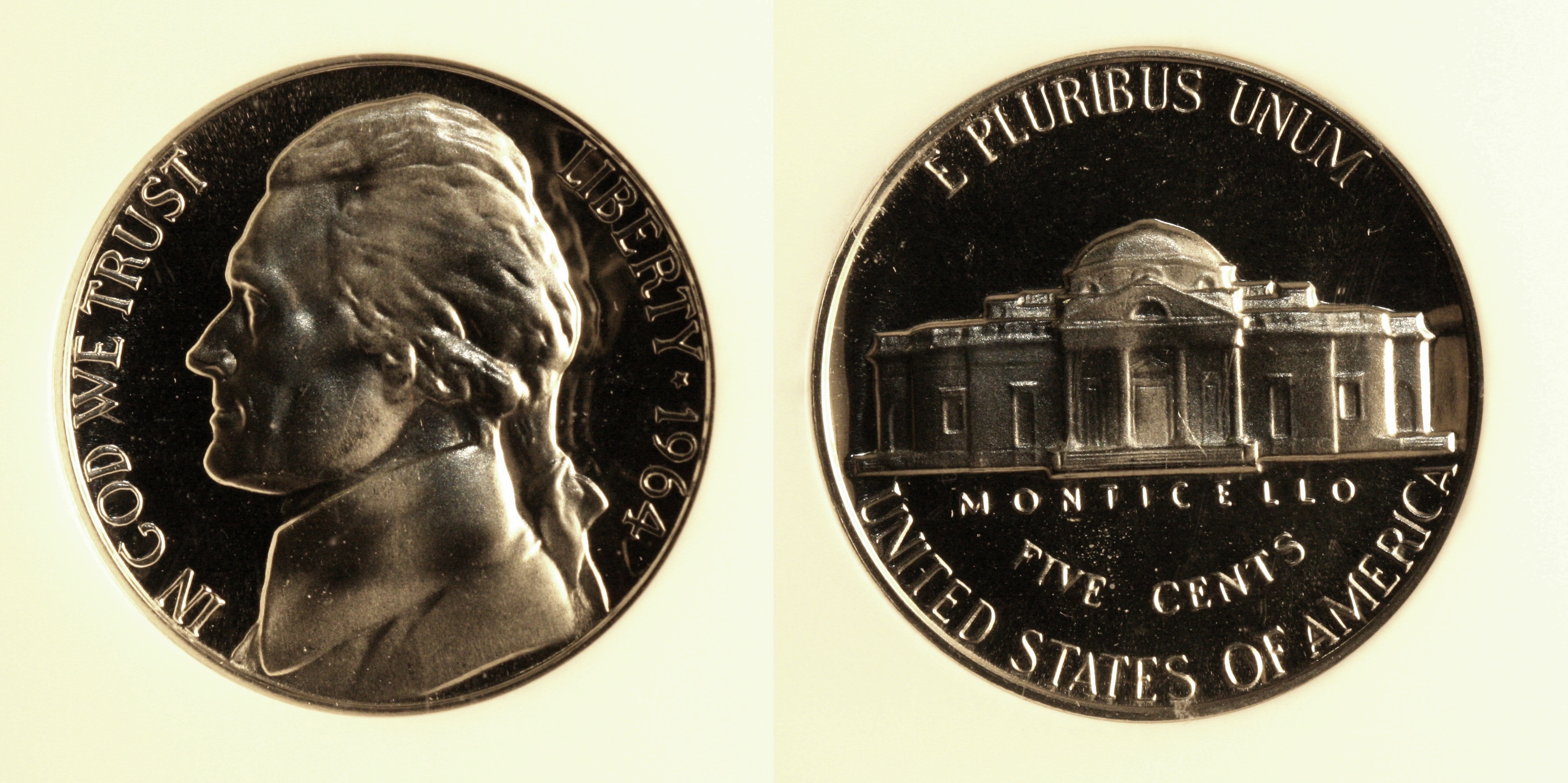 1964 Jefferson Nickel PCI Proof-69 Deep Cameo camera