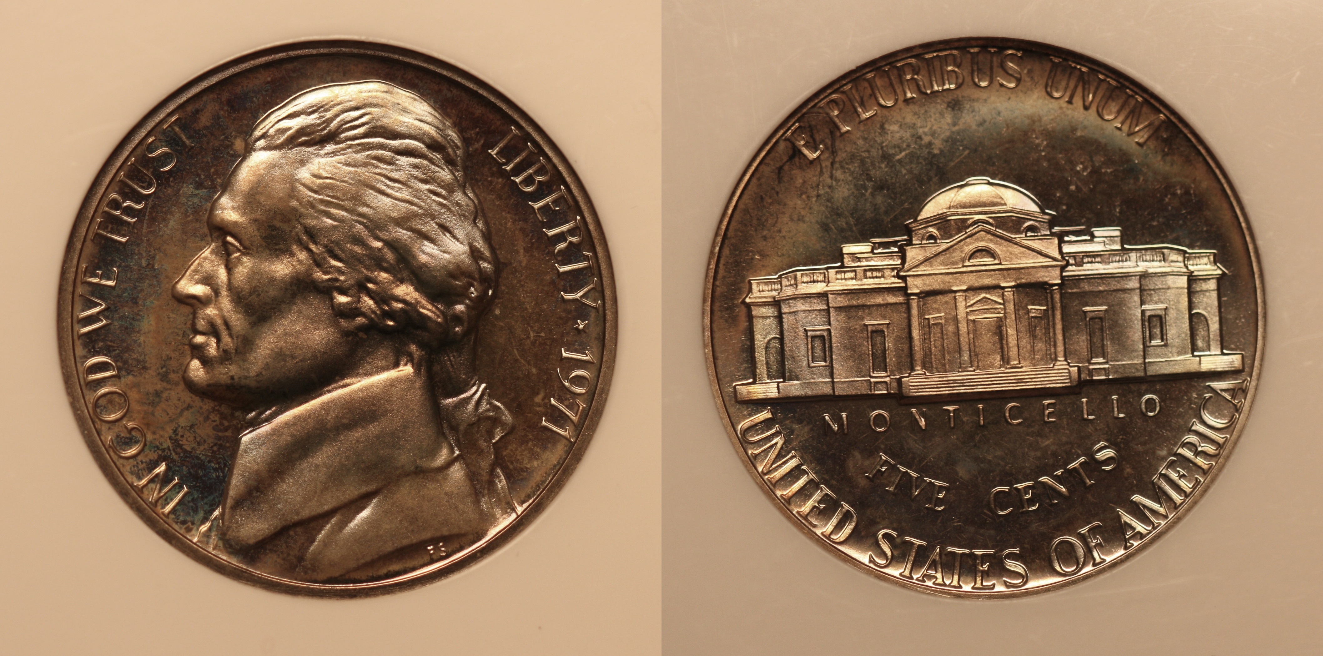 1971 No S Jefferson Nickel NGC Proof-66 camera