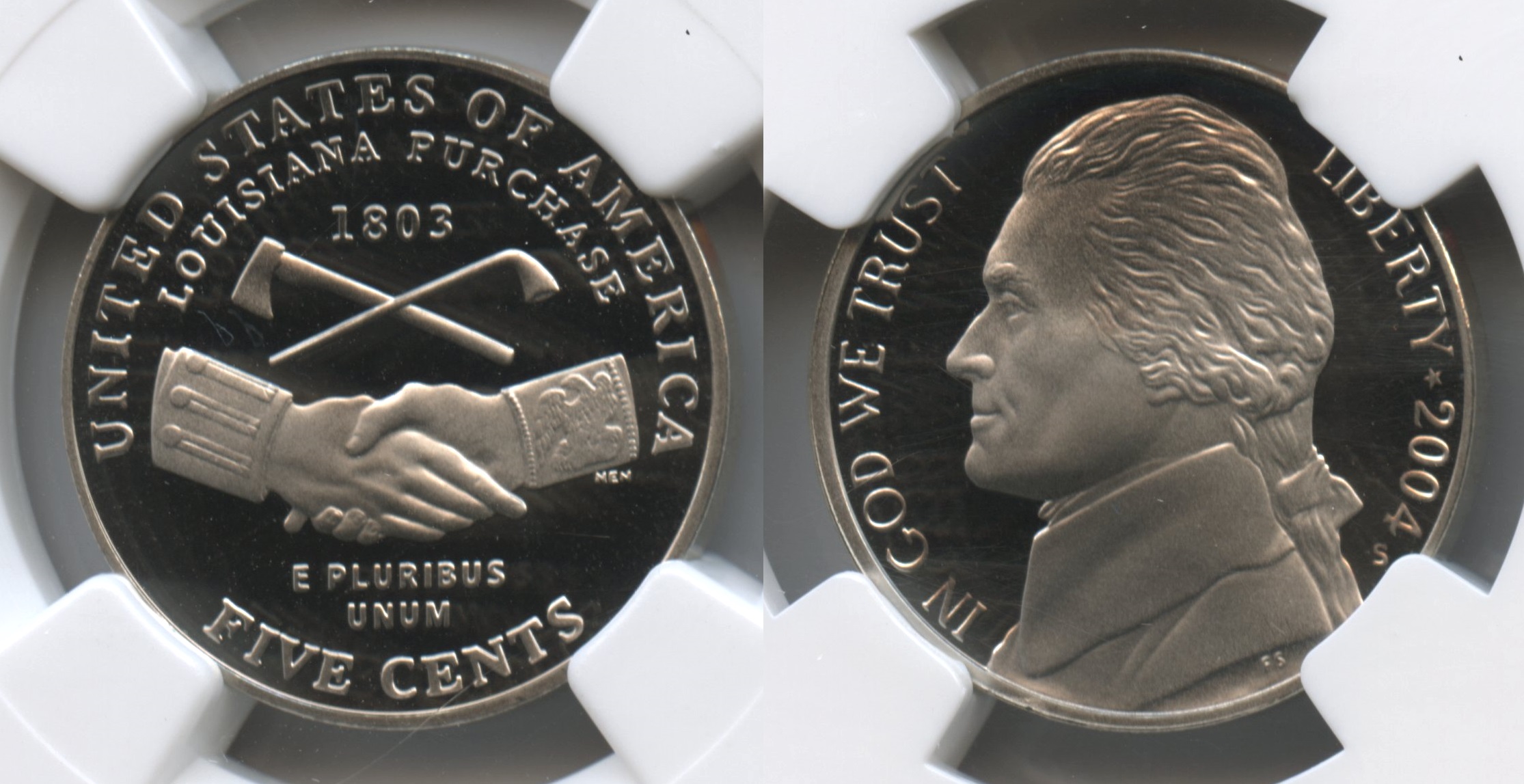 2004-S Handshake Jefferson Nickel NGC Proof-69 Ultra Cameo