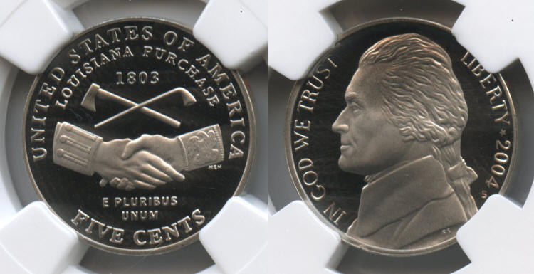 2004-S Handshake Jefferson Nickel NGC Proof-69 Ultra Cameo small