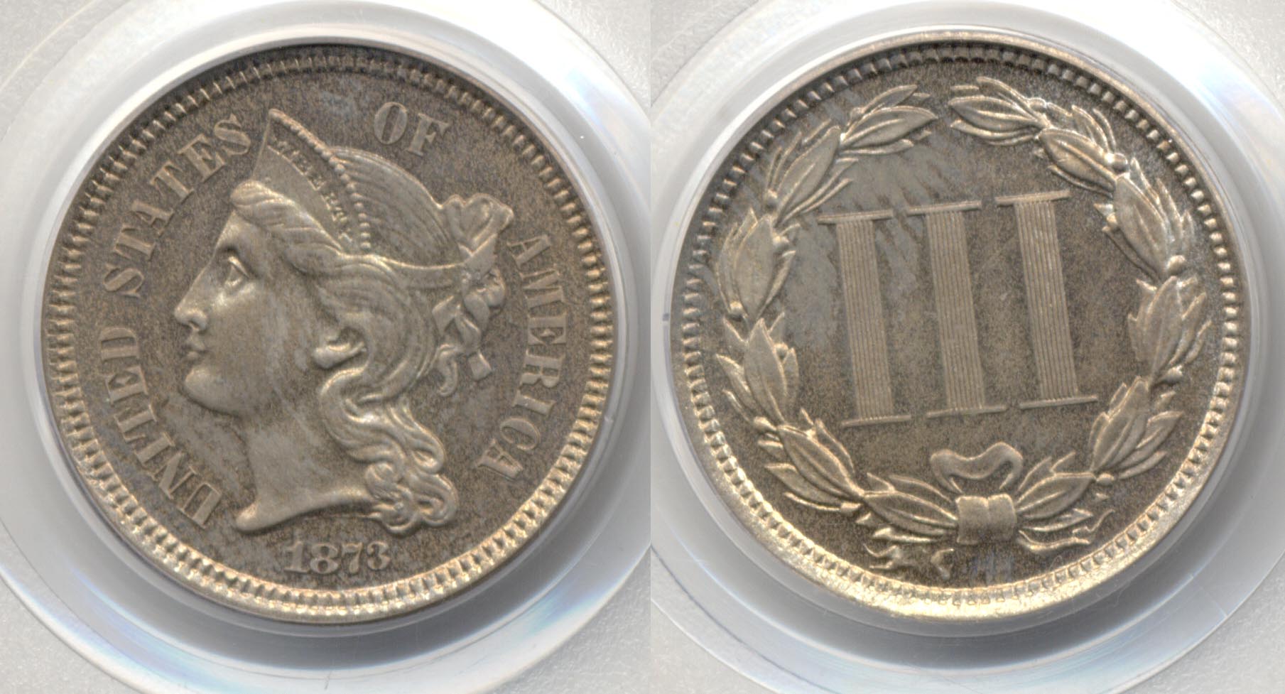 1873 Three Cent Nickel PCGS Proof-64