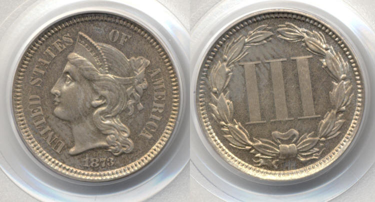 1873 Three Cent Nickel PCGS Proof-64 small