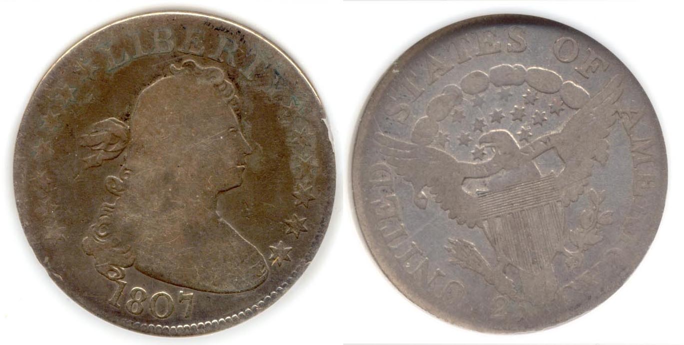 1807 Draped Bust Quarter PCI VG-8