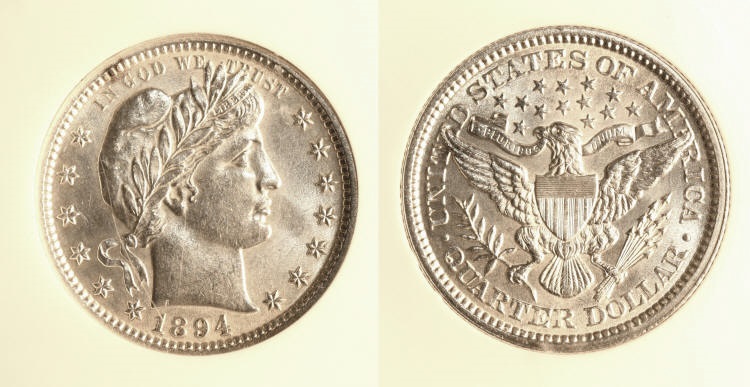1894 Barber Quarter PCI MS-63 camera small