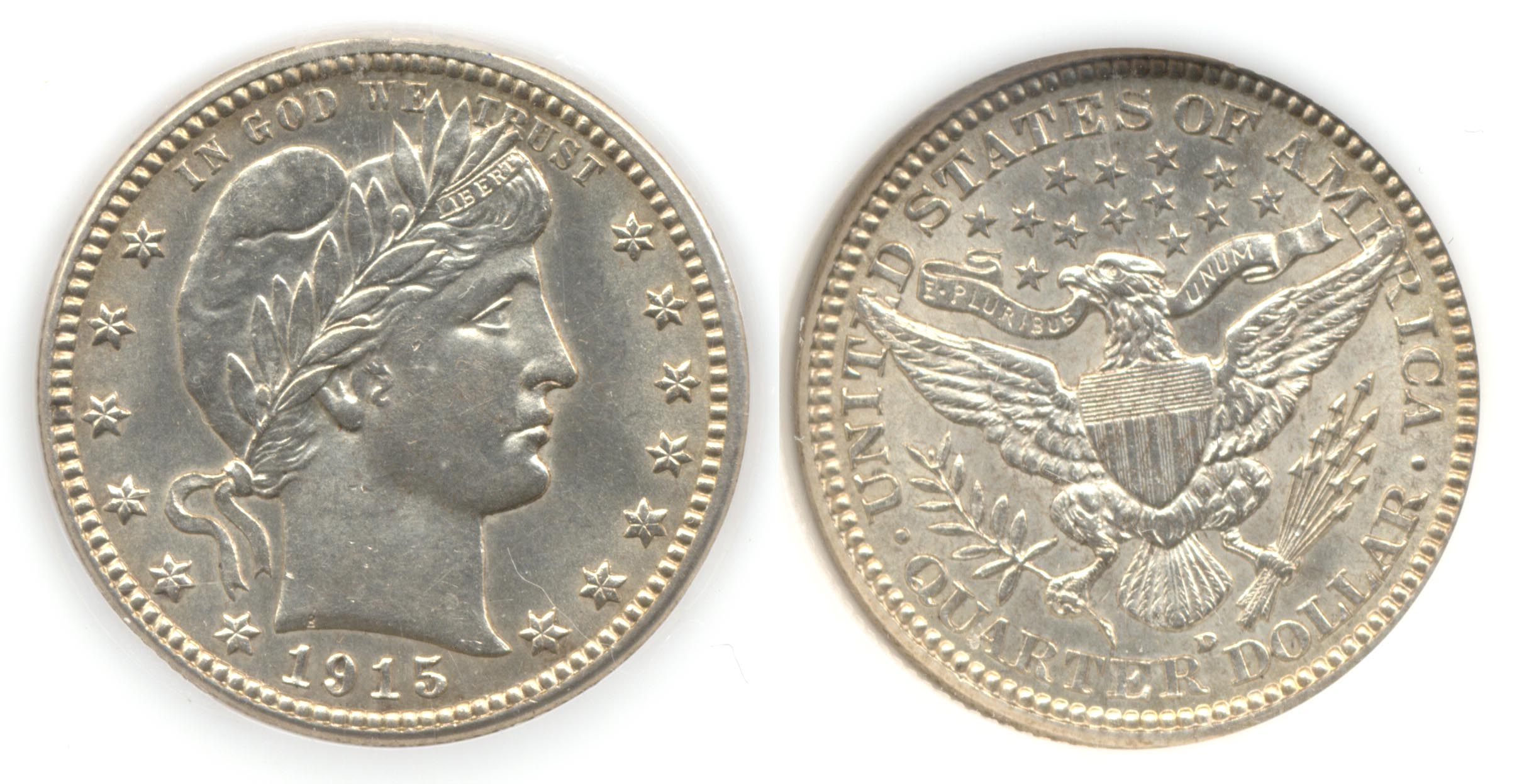 1915-D Barber Quarter PCI MS-63