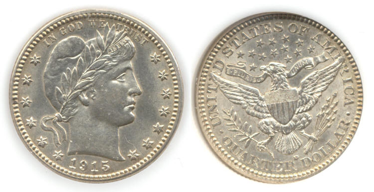 1915-D Barber Quarter PCI MS-63 small