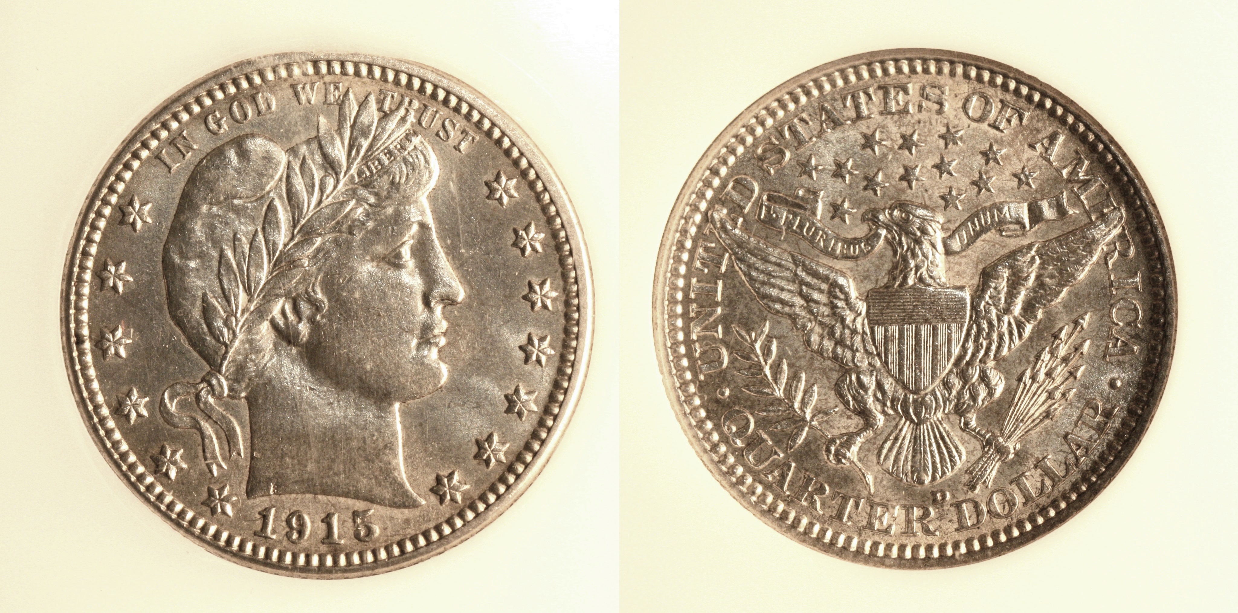 1915-D Barber Quarter PCI MS-63 camera