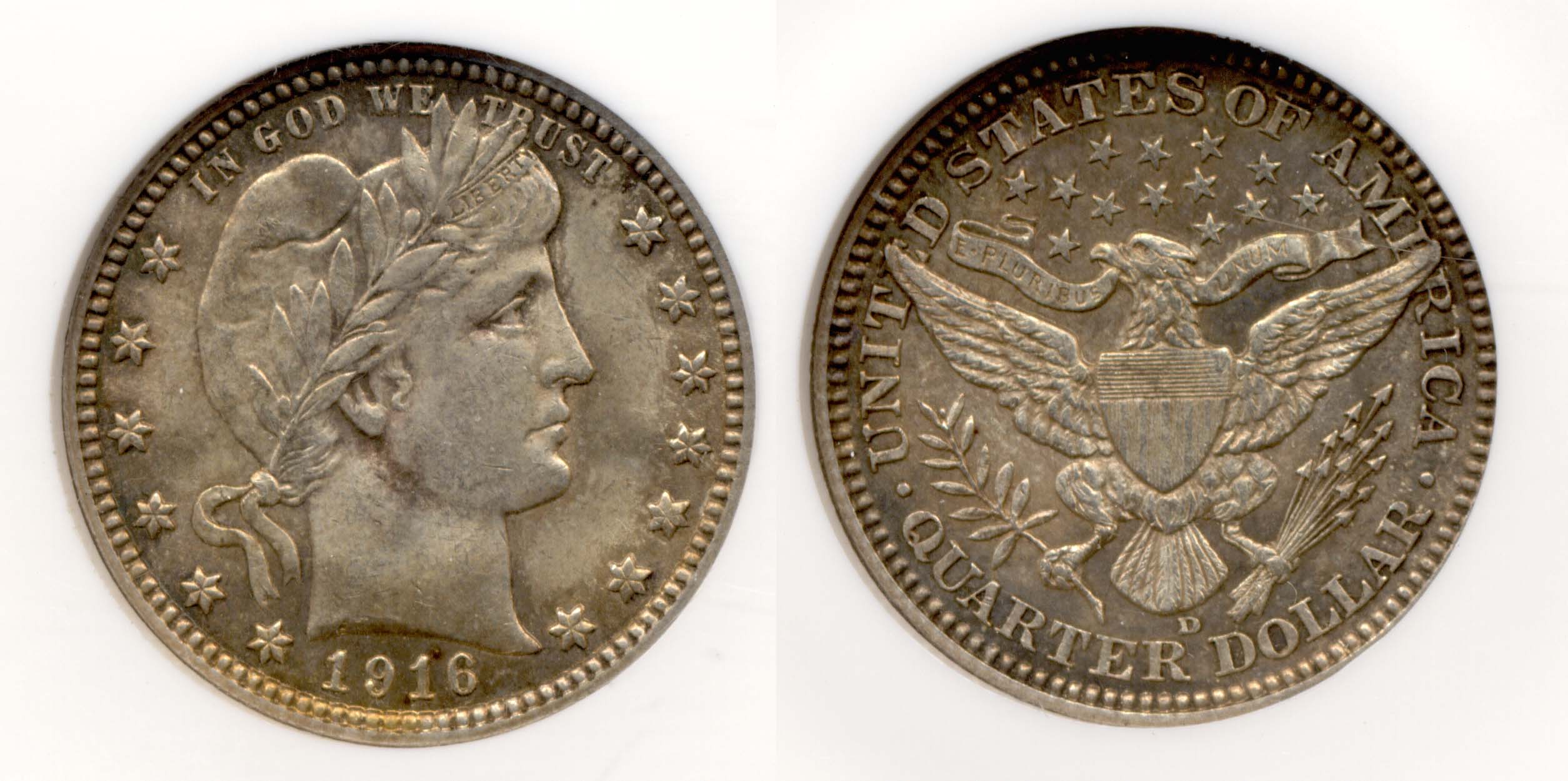 1916-D Barber Quarter NGC MS-64