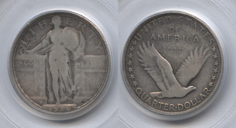 1916 Standing Liberty Quarter PCGS VG-8 small