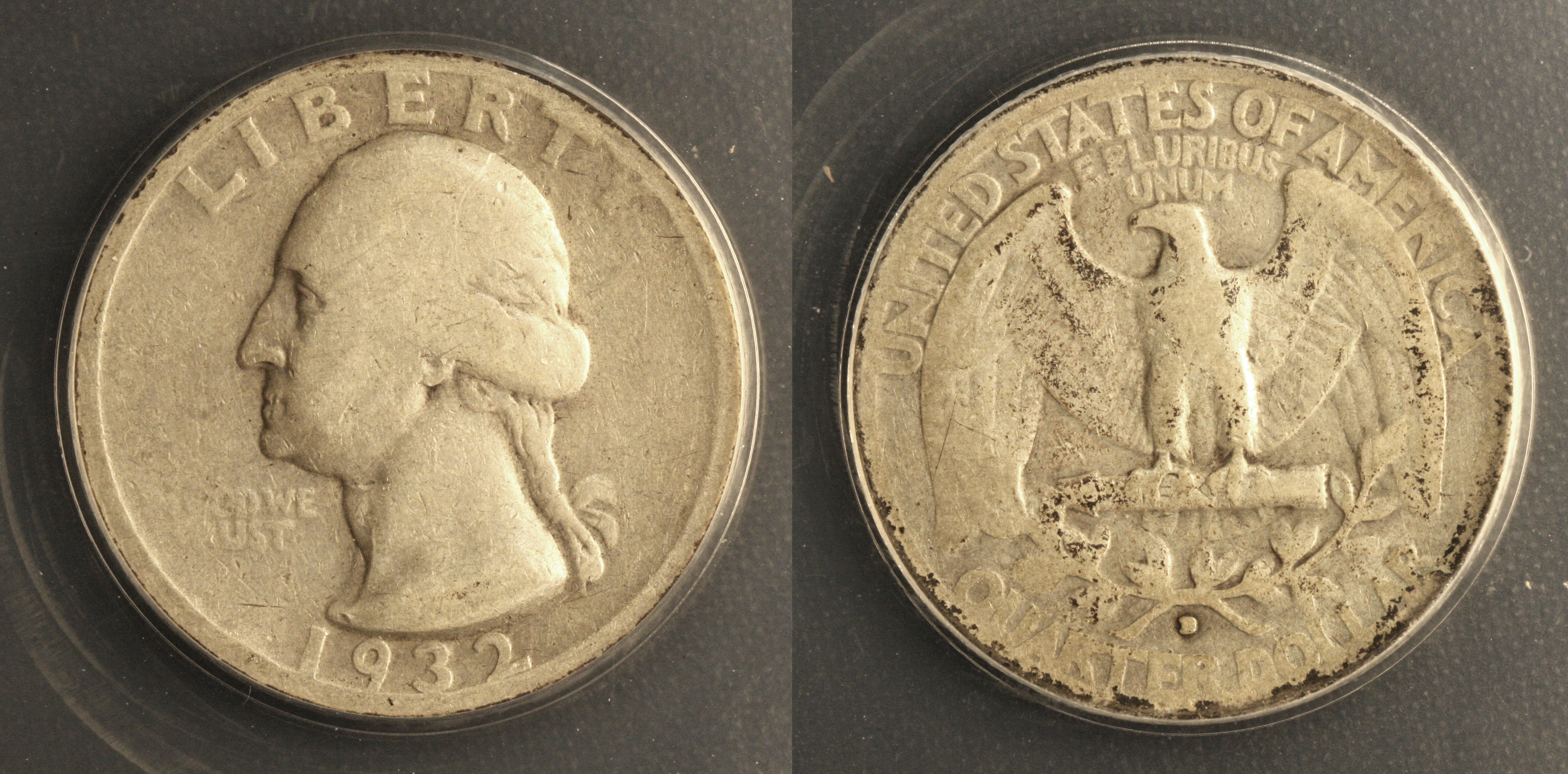 1932-D Washington Quarter ANACS VG-10 camera