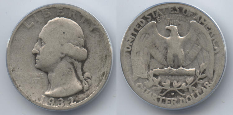 1932-D Washington Quarter ANACS VG-8 small