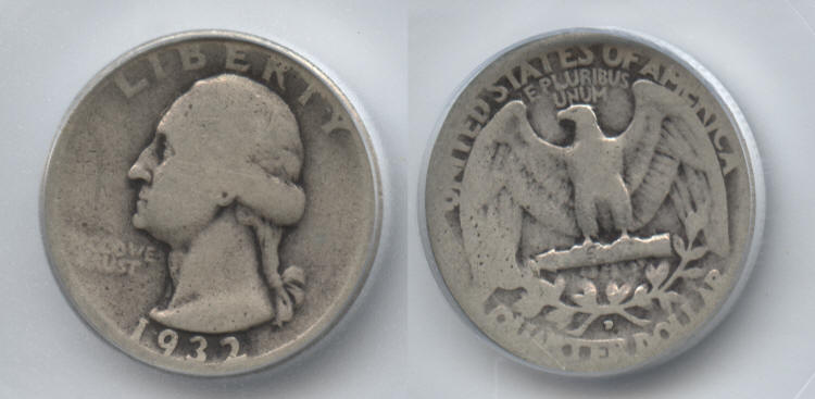 1932-D Washington Quarter ICG AG-3 #a small