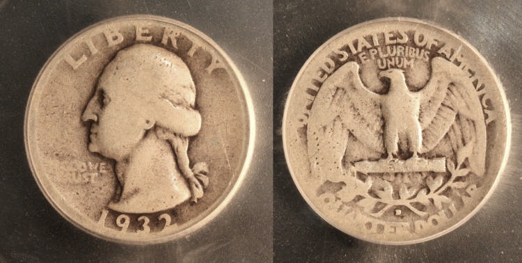 1932-D Washington Quarter ICG AG-3 #a camera small
