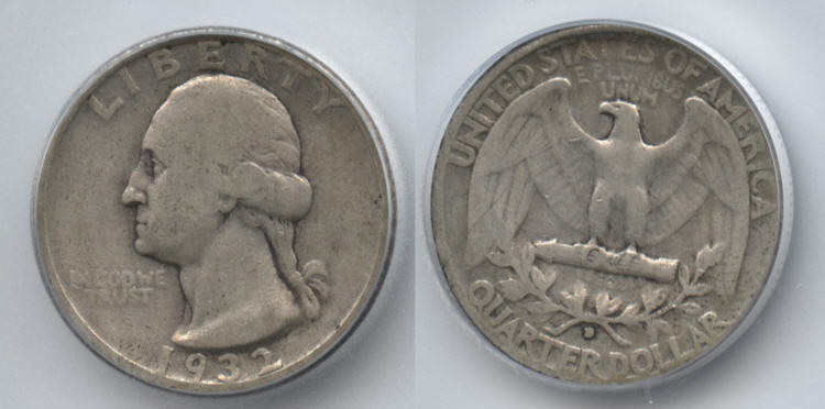 1932-D Washington Quarter ICG Fine-15 small