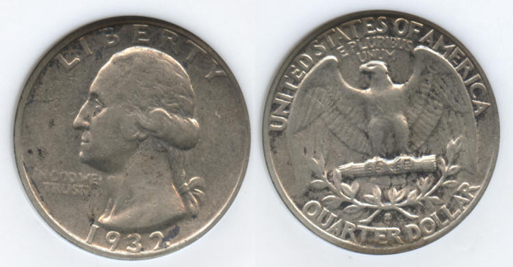 1932-S Washington Quarter ANACS EF-45 small