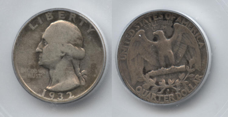 1932-S Washington Quarter ICG Fine-15 #a small
