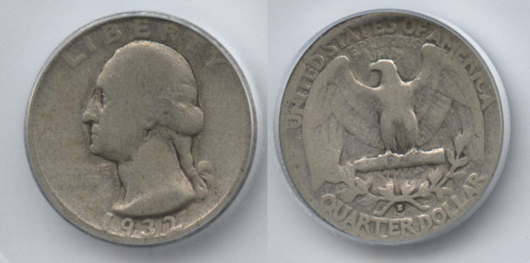 1932-S Washington Quarter ICG Good-6 #a small