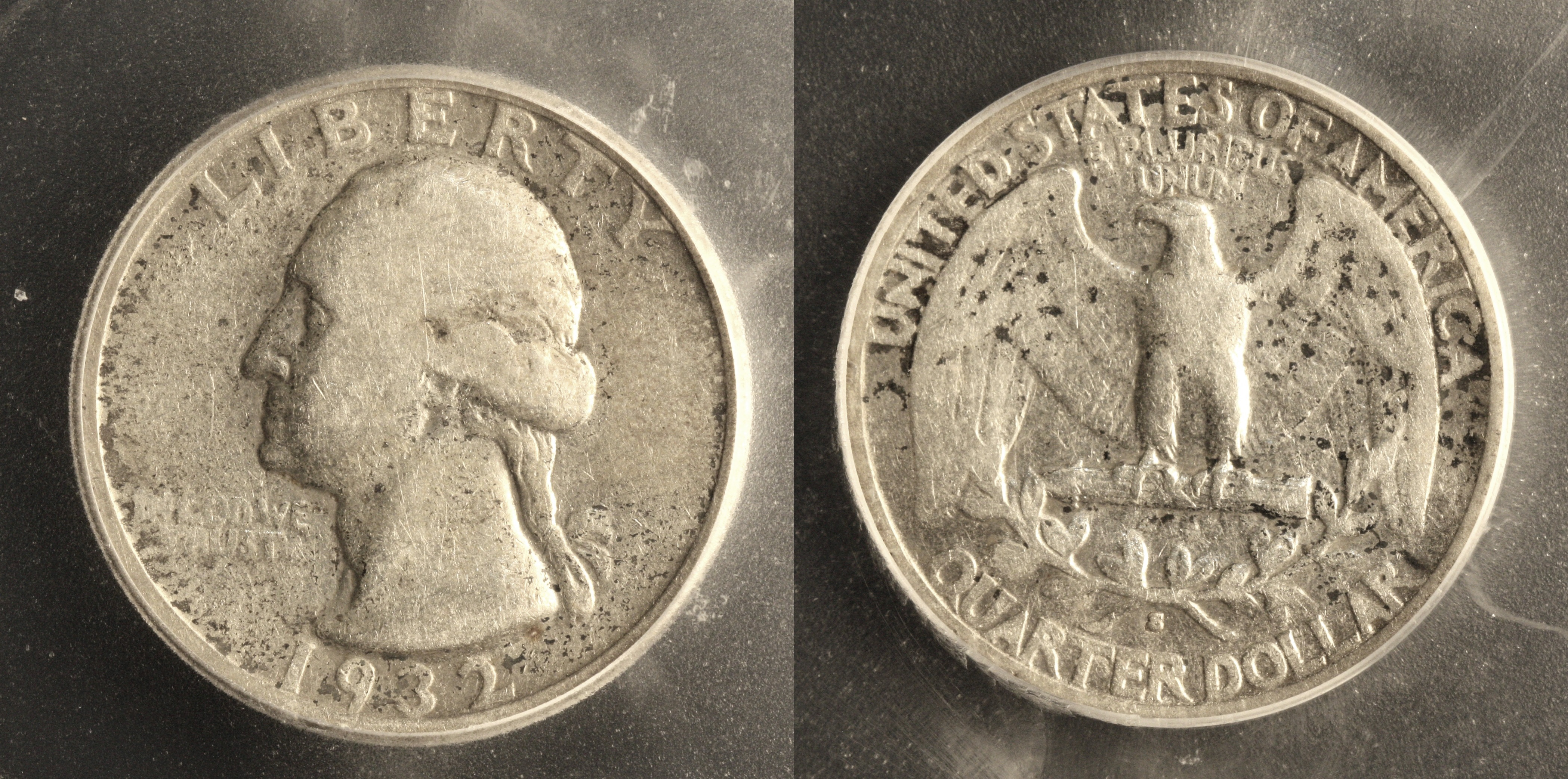 1932-S Washington Quarter ICG VF-20 camera