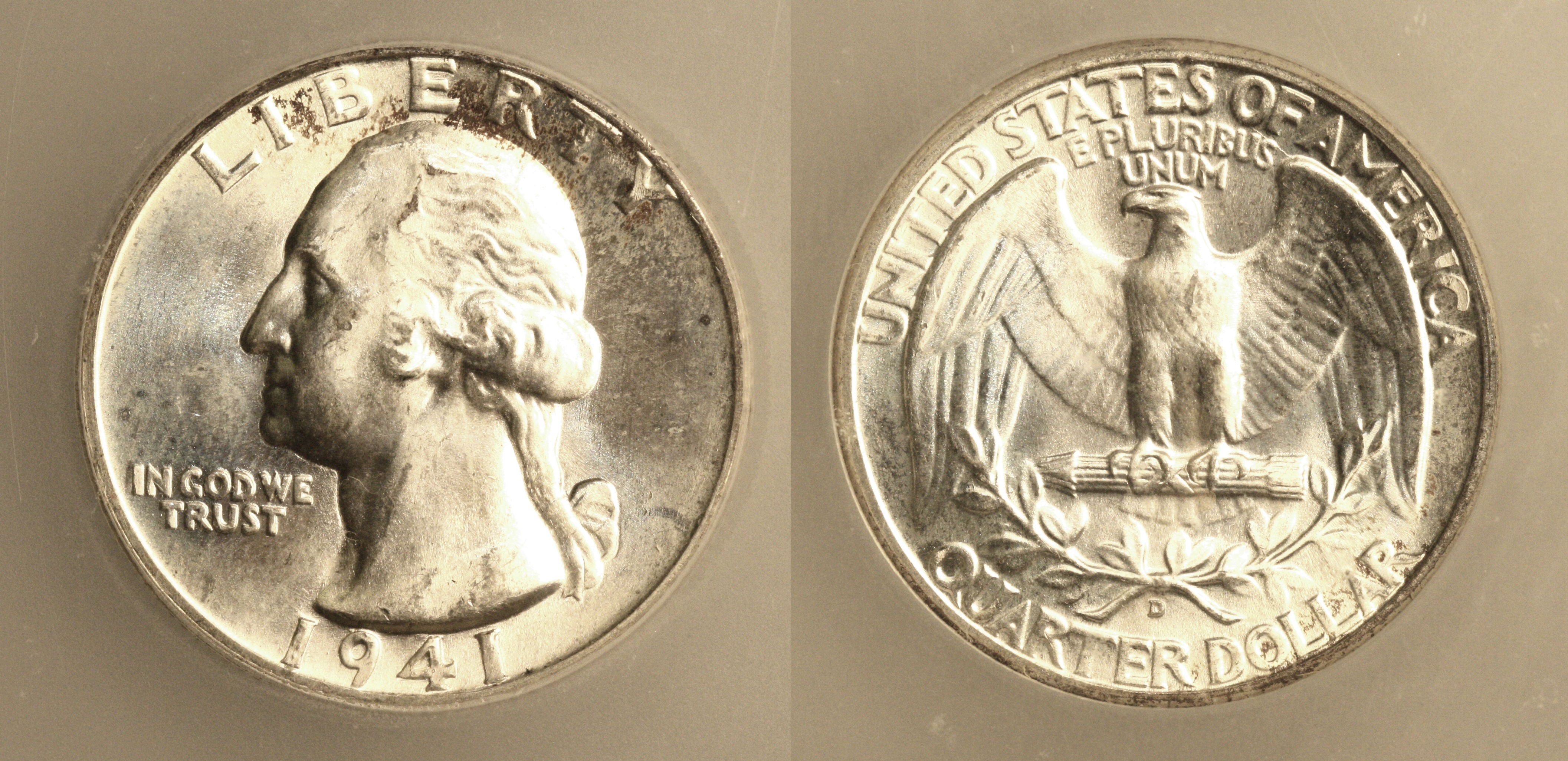 1941-D Washington Quarter ICG MS-64 camera
