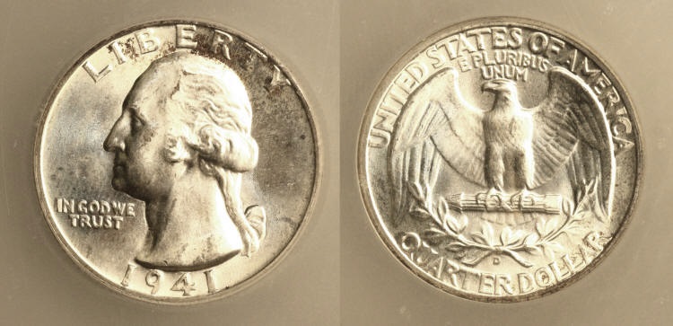 1941-D Washington Quarter ICG MS-64 camera small