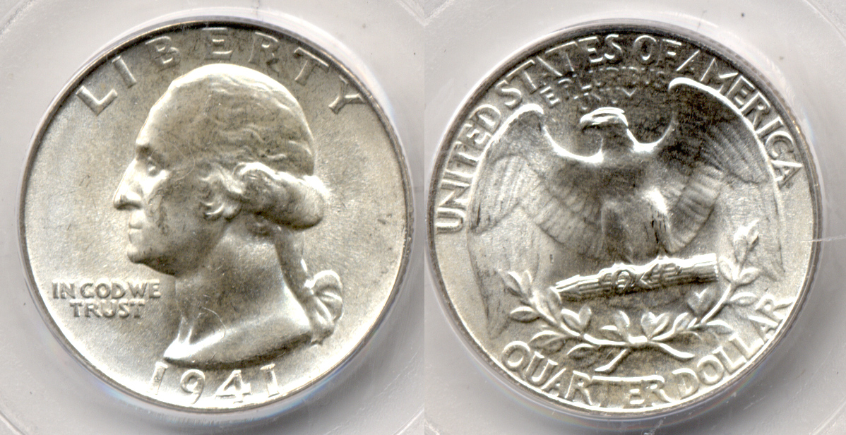 1941 Washington Quarter PCGS MS-65