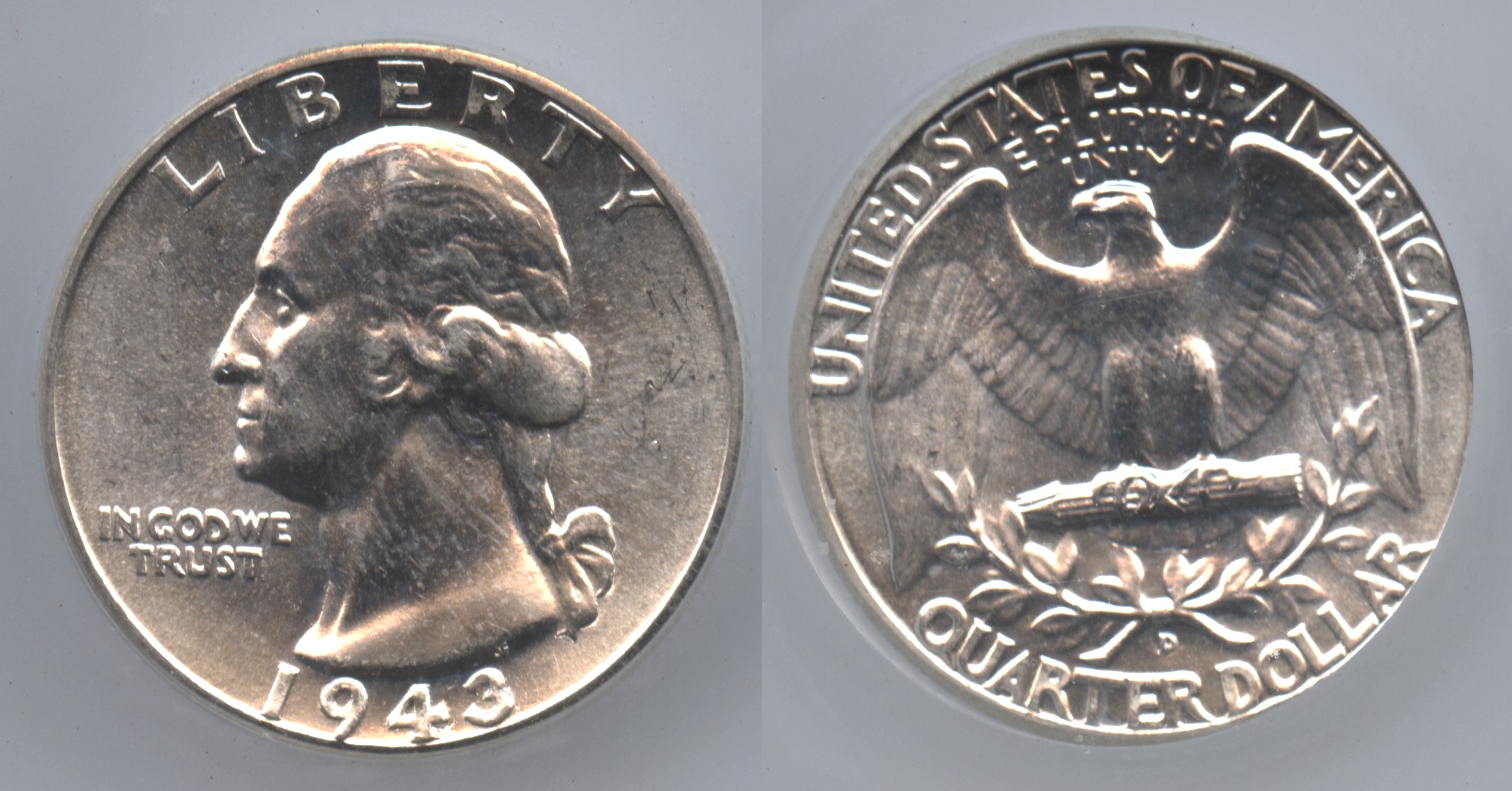 1943-D Washington Quarter ICG MS-64