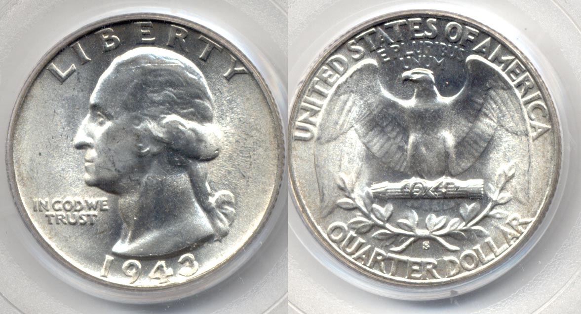 1943-S Washington Quarter PCGS MS-65