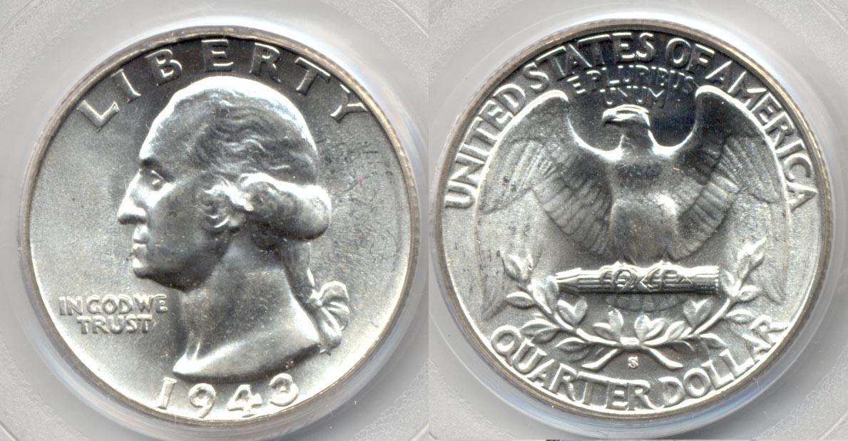 1943-S Washington Quarter PCGS MS-65 b