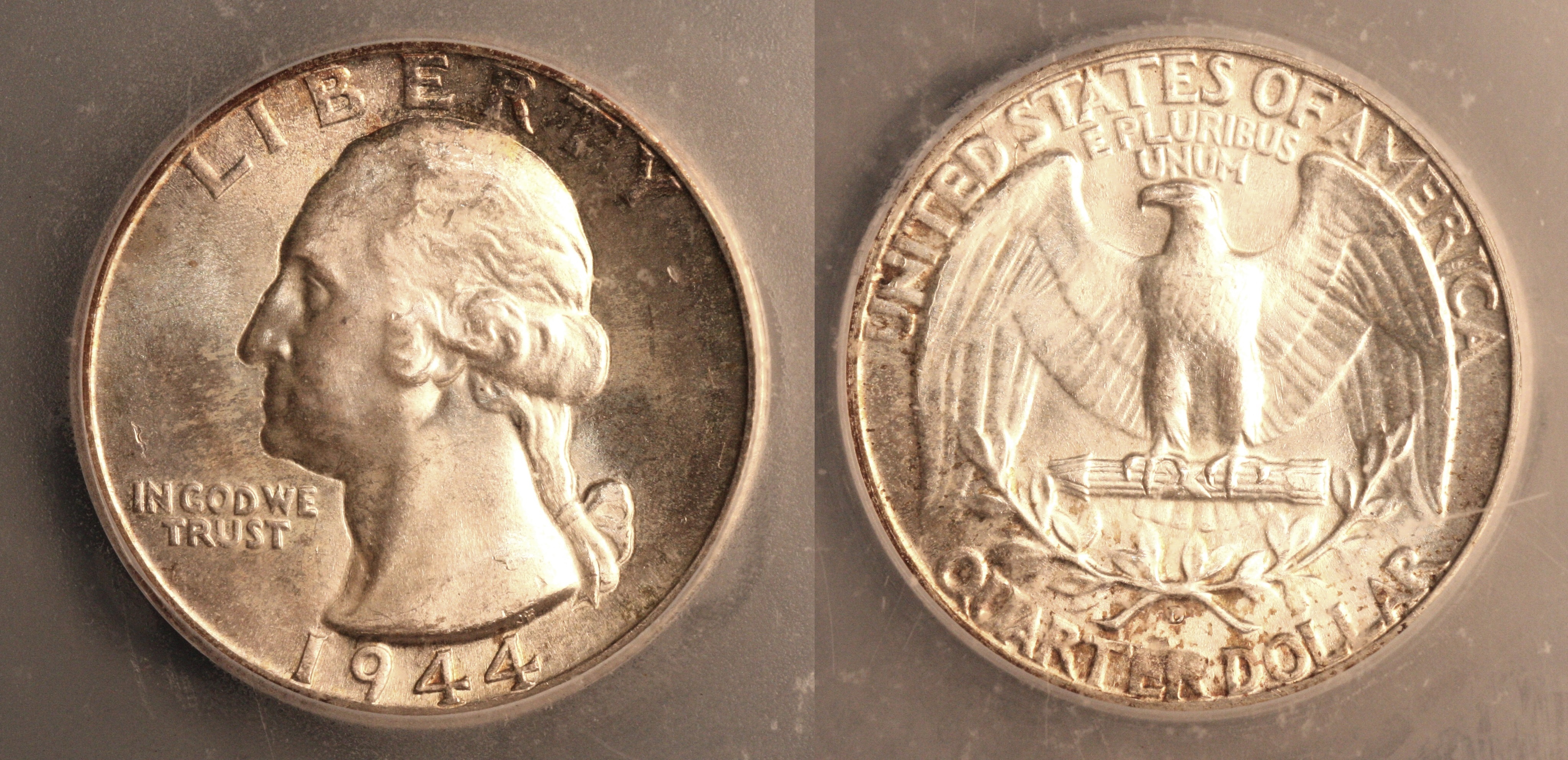 1944-D Washington Quarter ICG MS-66 camera