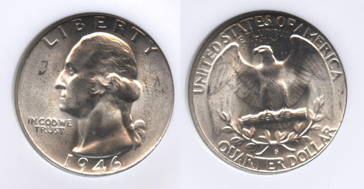 1946-S Washington Quarter NGC MS-65 #h small