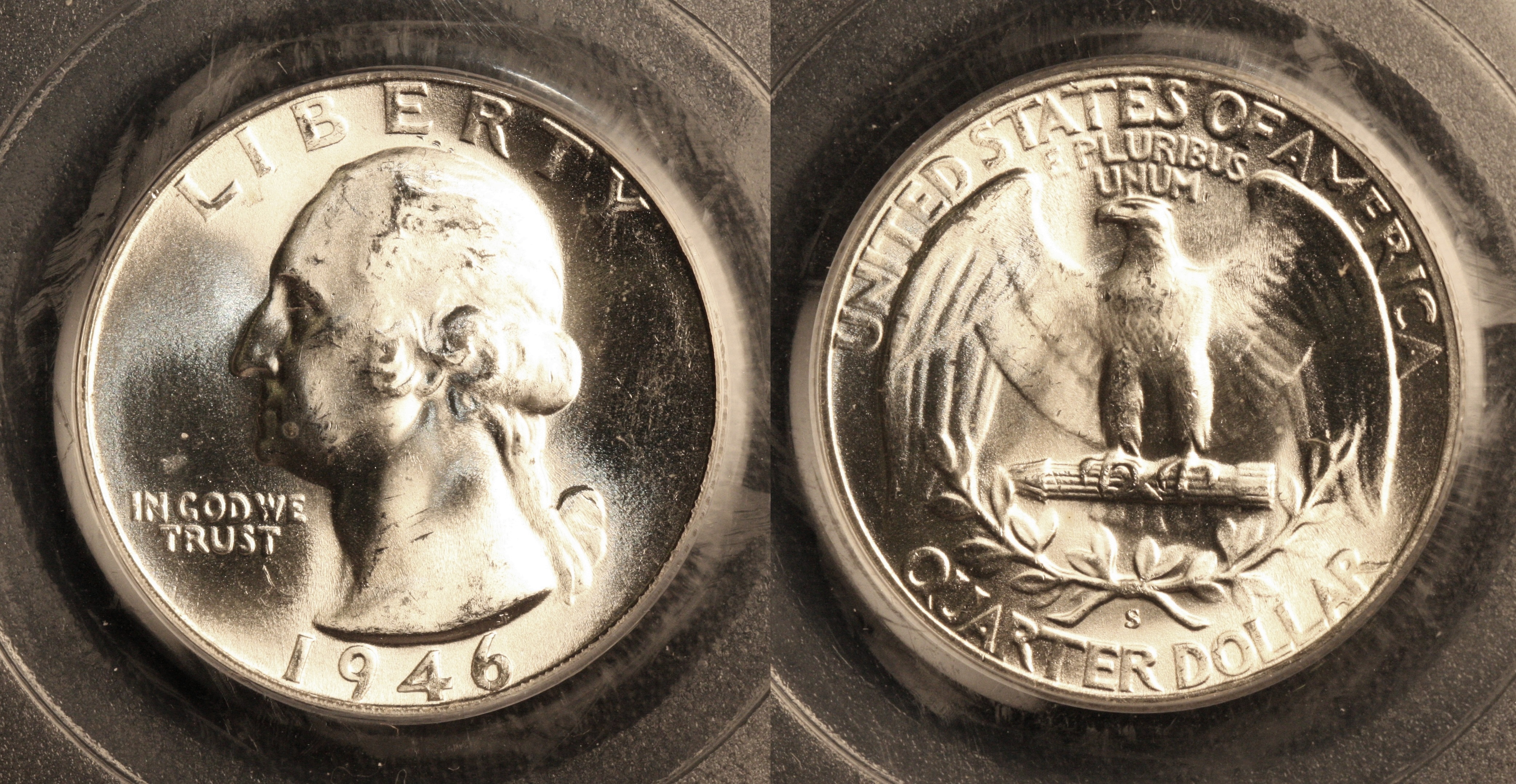1946-S Washington Quarter PCGS MS-66 #d camera