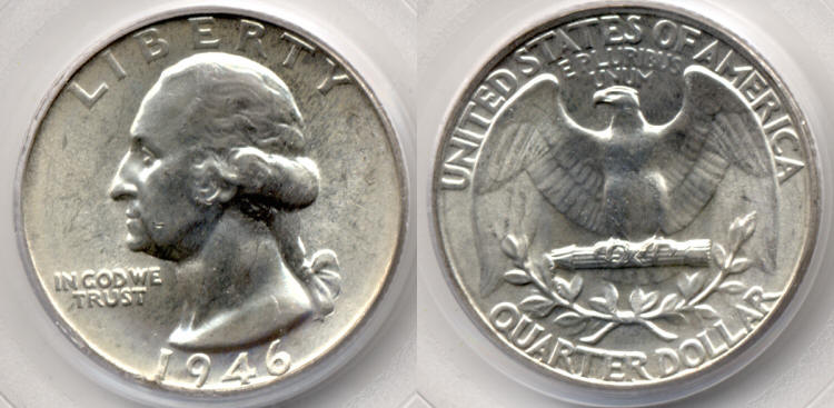 1946 Washington Quarter PCGS MS-65 small