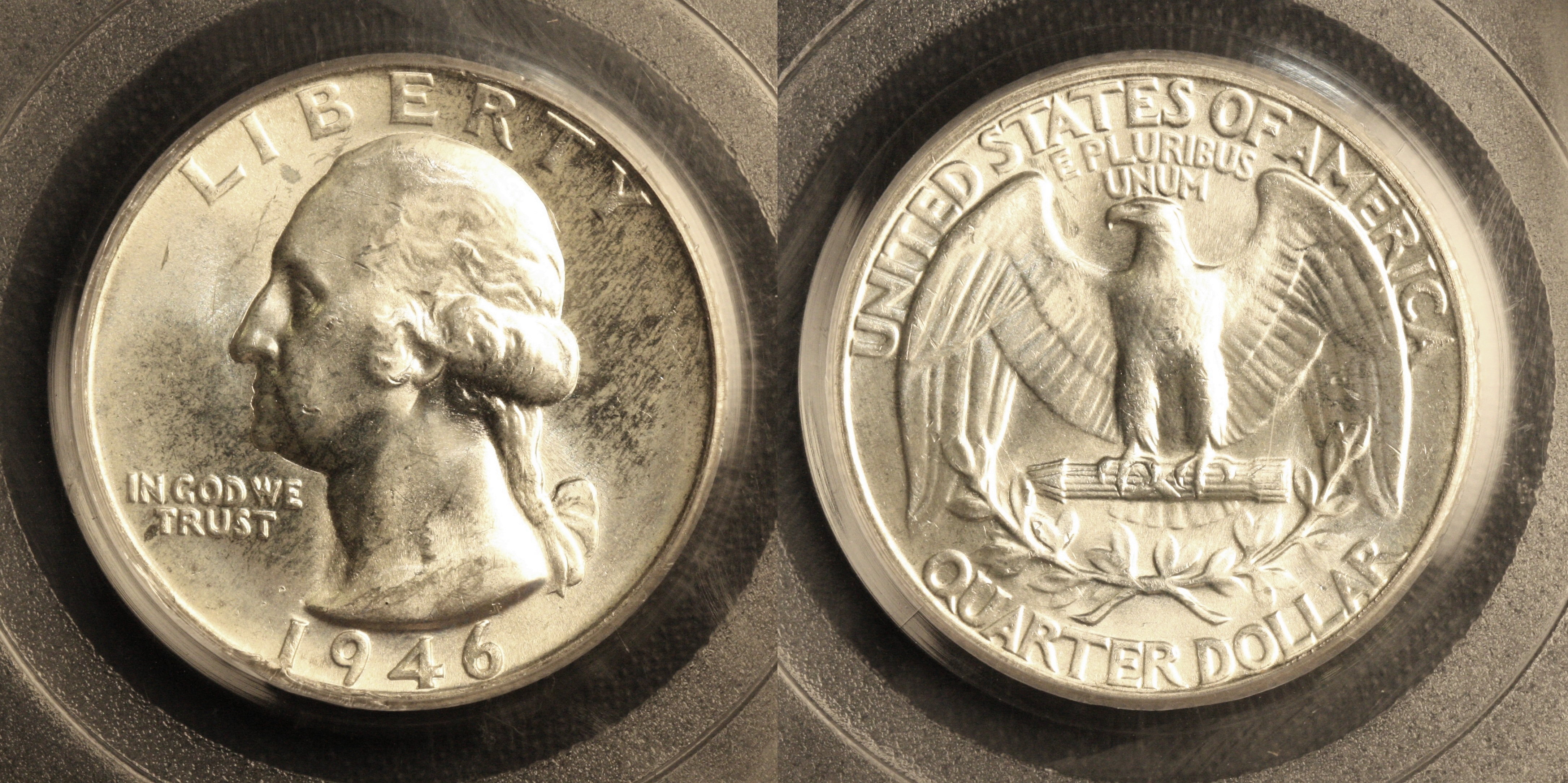 1946 Washington Quarter PCGS MS-65 camera