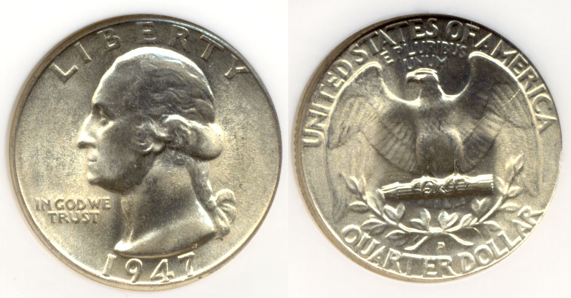 1947-D Washington Quarter NGC MS-66