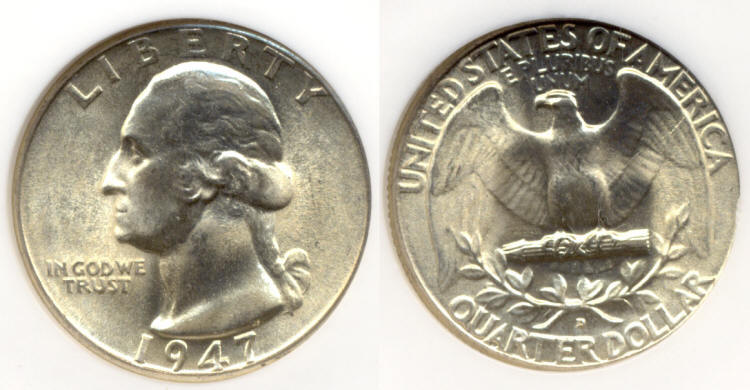 1947-D Washington Quarter NGC MS-66 small