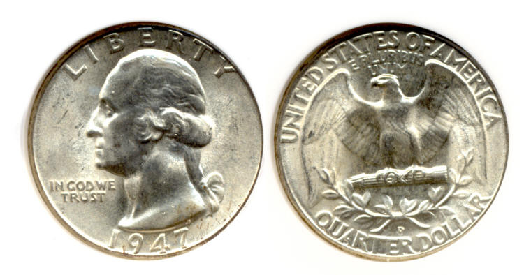 1947-D Washington Quarter NGC MS-66 #b small