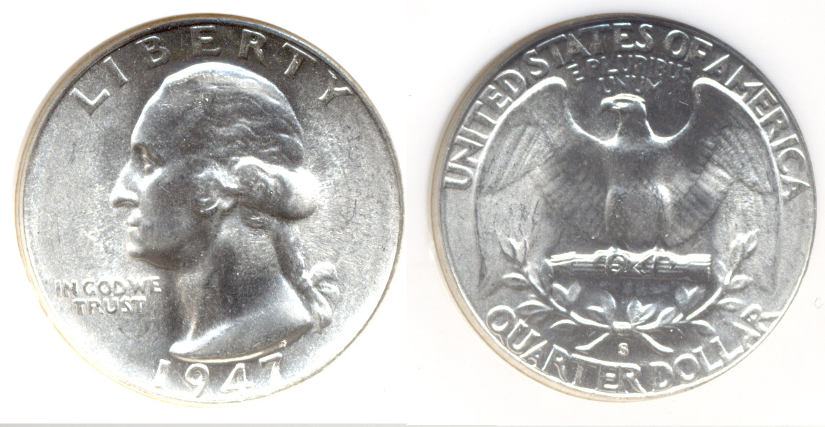 1947-S Washington Quarter NGC MS-66