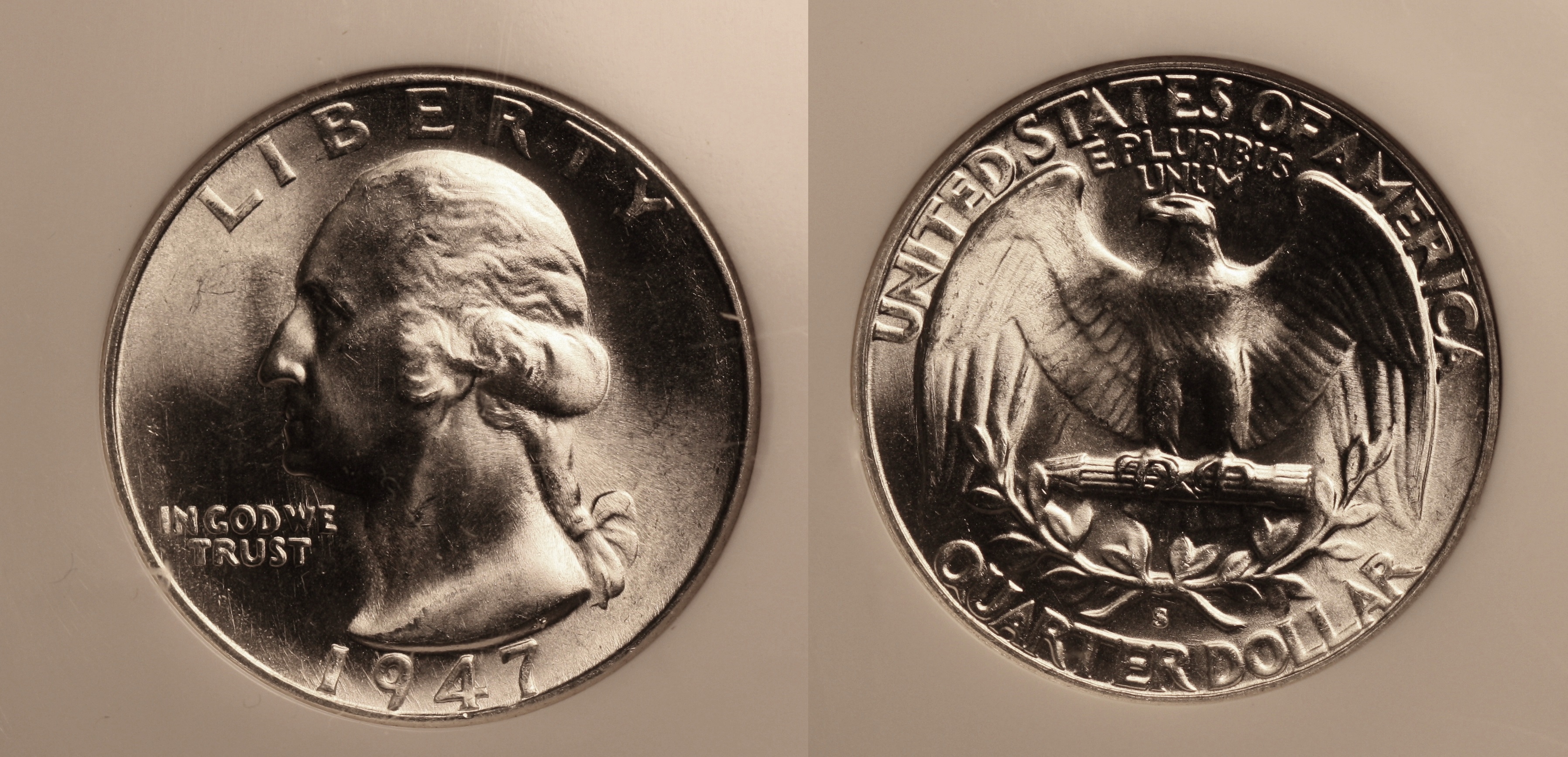 1947-S Washington Quarter NGC MS-66 #a camera